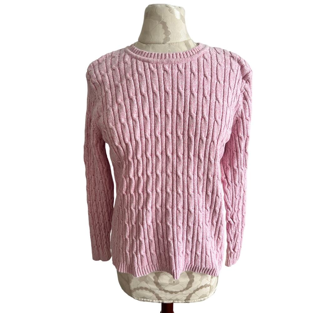 Rebecca Malone Women’s Pink Knit Crewneck Sweater XL